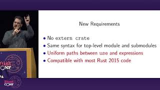 Rustconf 2019 - The Rust 2018 Module System By Josh Triplett