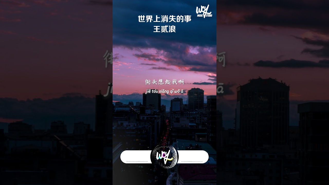 王贰浪 - 世界上消失的事情 (《留在我身边》中文版)「baby boy什么时候可以带我走,和从前一样牵我的手」【動態歌詞/pīn yīn gē cí】#王贰浪 #世界上消失的事情 #shorts