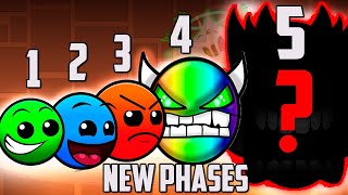 Geometry Dash ALL PHASES | FNF VS Geometry Dash 2.2 | Fire In The Hole  Lobotomy GD (FNF Mod)