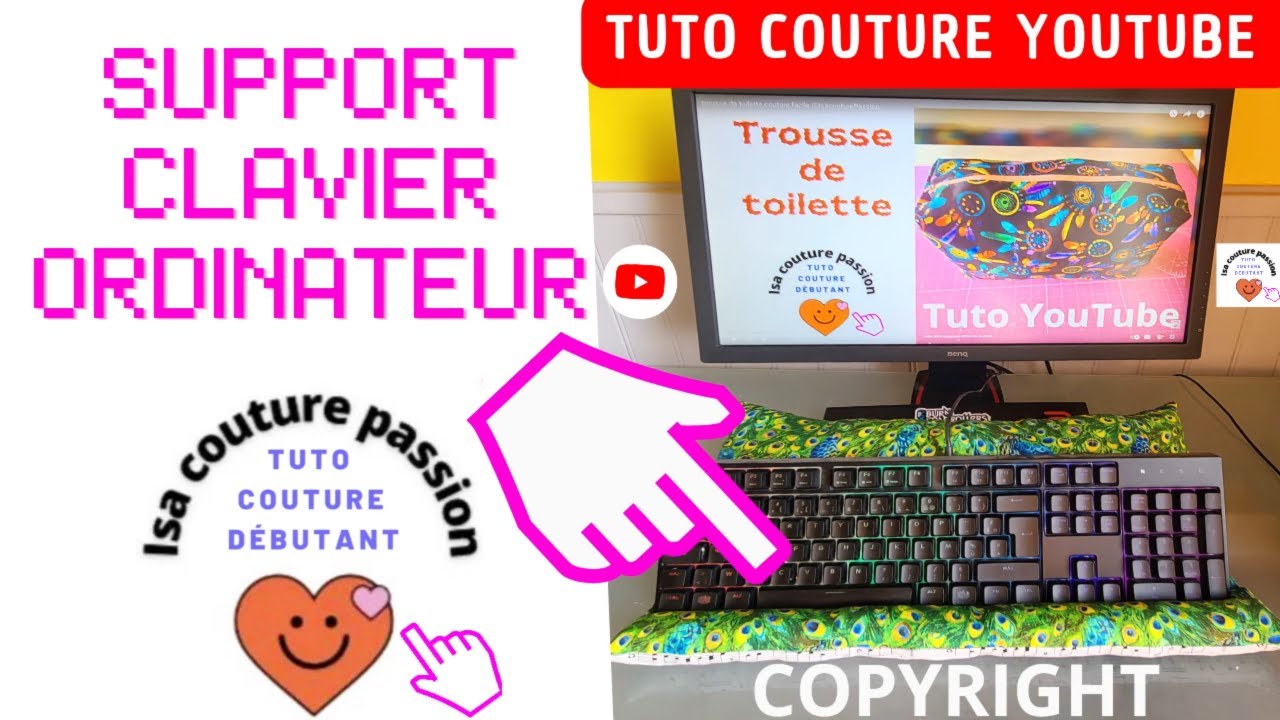 support clavier pc tuto @IsacouturePassion 