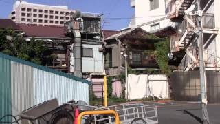 きえゆく町をいく　廃墟化する町　　月島１丁目西仲通り再開発
