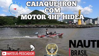 projeto caiaque iron com motor 4HP Hidea da NAUTI BRASIL