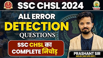 All Error Detection Questions | SSC CHSL 2024 का Complete निचोड़ by Prashant Sir #errordetection #cgl