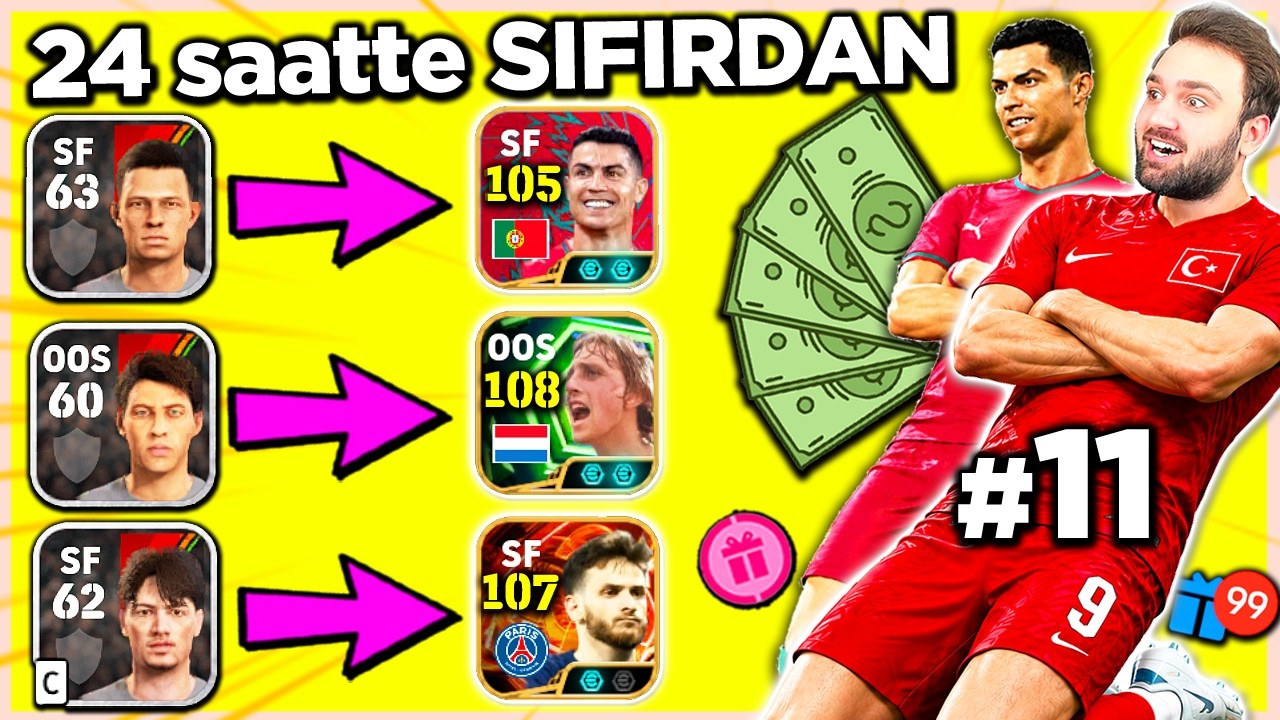 TÜM SERİNİN REKORU KIRILDI 🔥🔥 24 saatte SIFIRDAN 1000TL ile hesap fulledim💰🎁 eFootball 2026 mobile