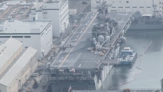米艦ワスプ、佐世保基地に接岸 最新鋭機で即応強化