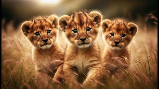 The Brave Lion Cubs' First Adventure