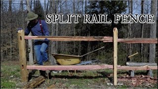 Making a split rail cedar fence with hand tools