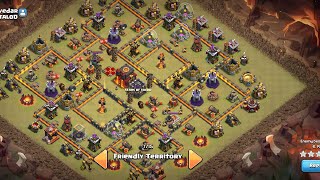 Th10 Common war Base 3 star attack strategy:⭐🌟⭐!!