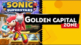 Sonic Superstars - Golden Capital Zone Act 1 & Act 2 (Knuckles)
