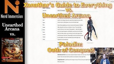 Unearthed Arcana vs Xanathar