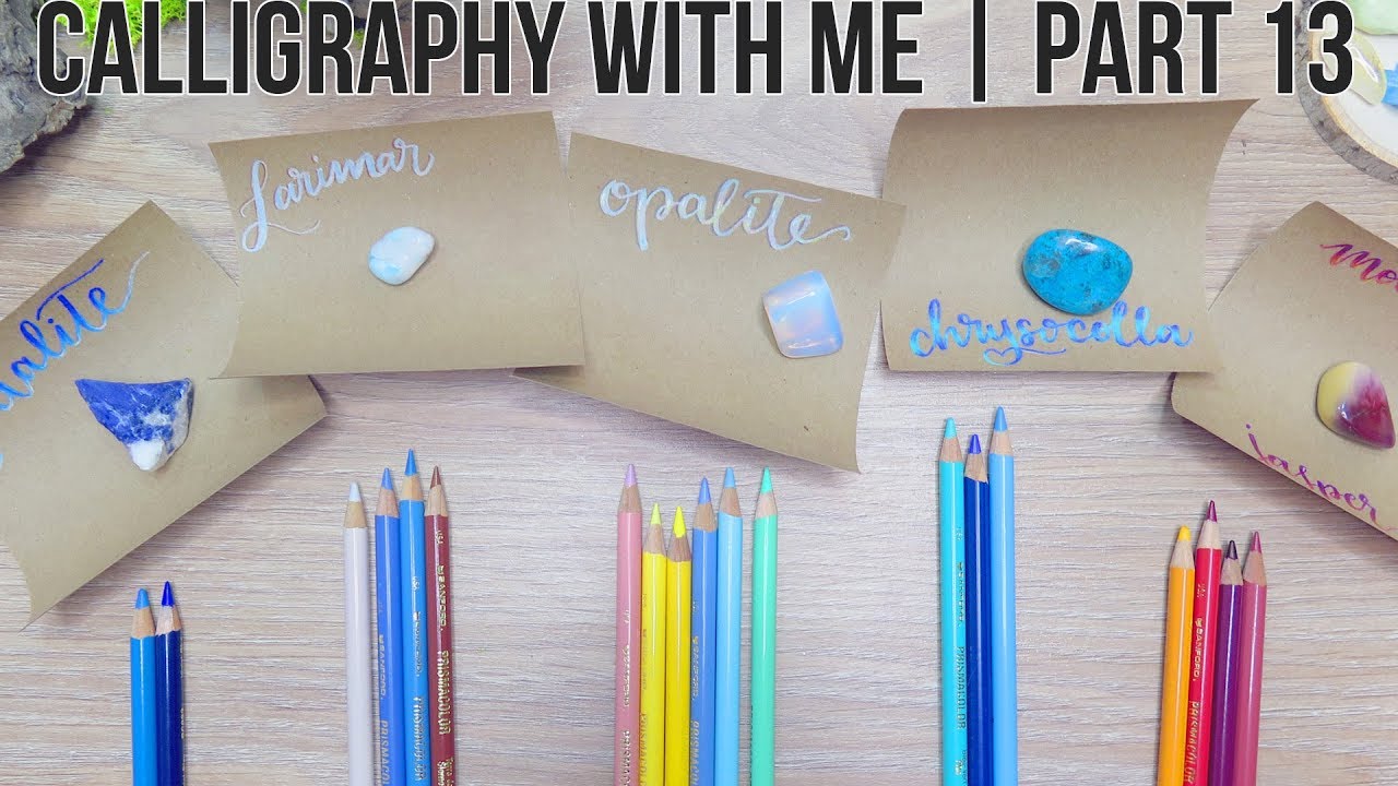 Faux Calligraphy with Me Part 13 Colored Pencil on Kraft Paper YouTube