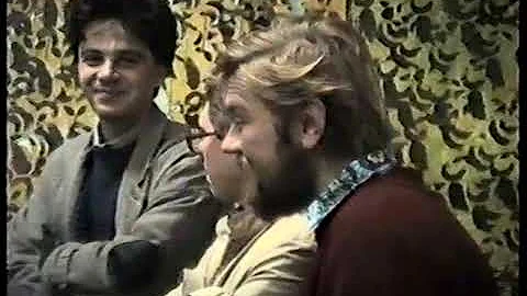 Opening of the contemporary art exhibition "Дефлорація" in the former Lenin Museum. Lviv, 1990