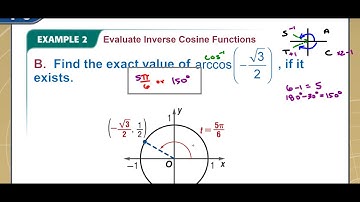 4-6 Example 2 Evaluating Inverse Cosine Functions