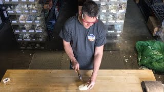 How to Break Open a Geode With Hammer | Demonstration | Spits Into Two Halves
