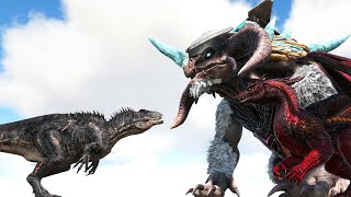 SAVAGE ACRO vs. ICE TITAN and THE ISLAND GUARDIANS + MANTICORE | ARK Dino Battle 🦎