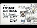 Unit 8 | Types of Controls | CIA Part 1