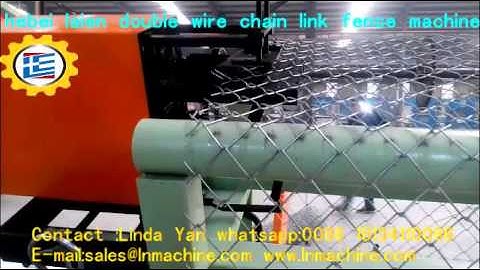 Double wire feeding automatic chain link fence machine