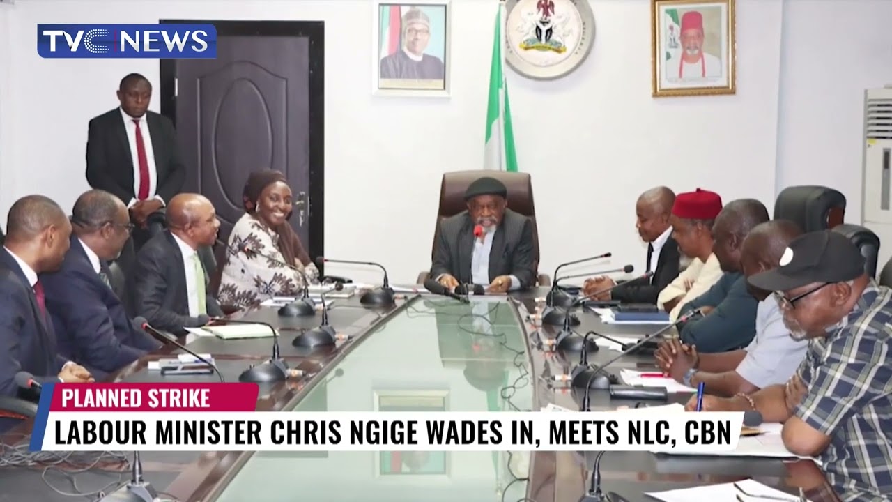 Labour Minister Chris Ngige Wades in Meets NLC CBN