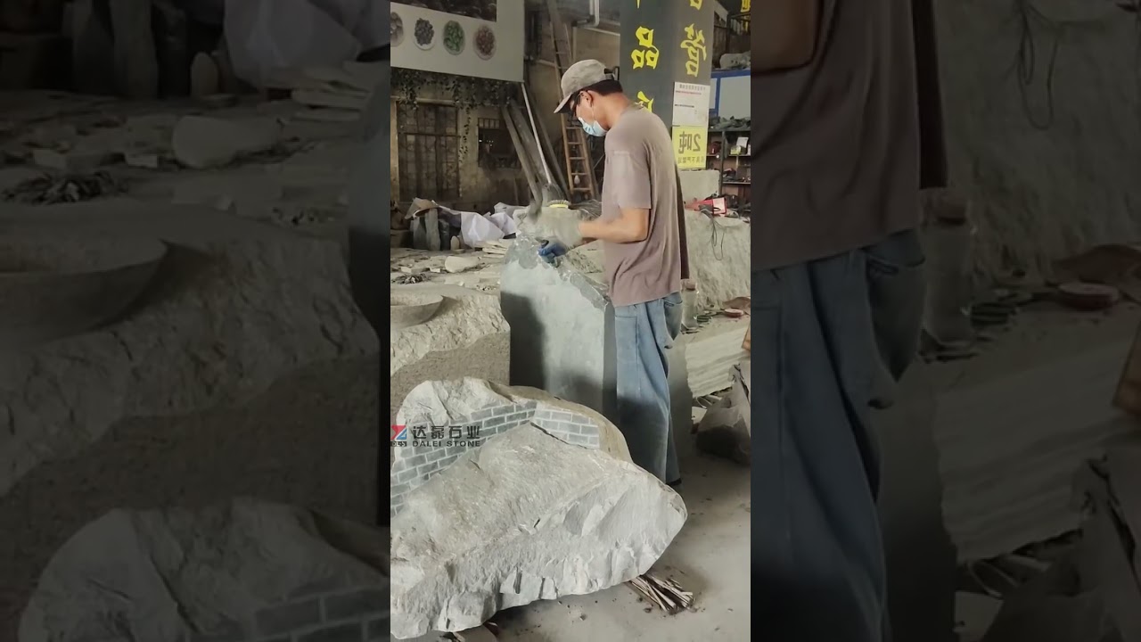 Hand Crafted Natural Granite Stone Pedestal Wash Basin