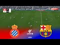 ESPANYOL Vs BARCELONA La Liga 2025 26 Match Pes 21 Gameplay 