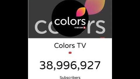 Colors TV hits 39M Subscribers timelapse.