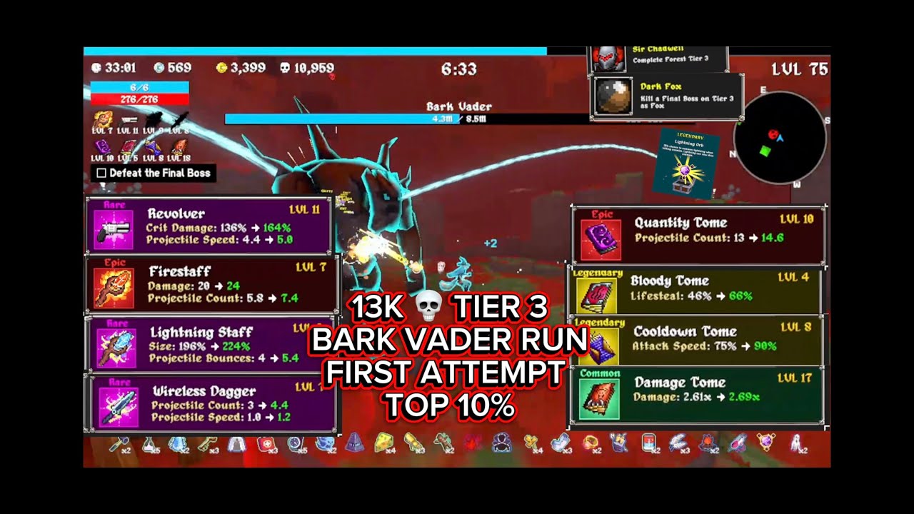 Vder Stack Insane 13k Bark Vader Damage/Cooldown Stack Run (Tier 3 - Top 10% ...