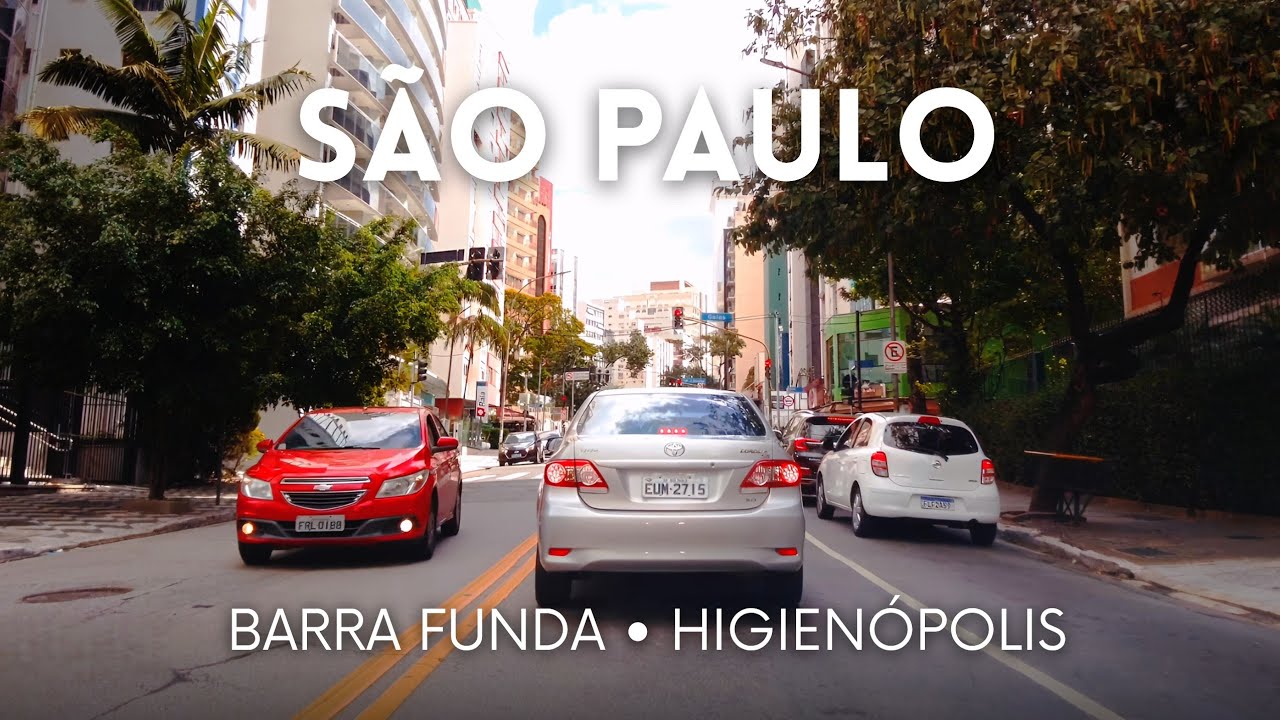 🇧🇷 Como é dirigir pela região da Barra Funda até Higienópolis em São Paulo 4K 