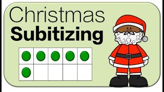 Christmas 10 Frame Subitizing Christmas Brain Break