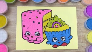 Sand Art For Kids Cute Cupcake Watermelon Coloring Colorful Sand Painting
