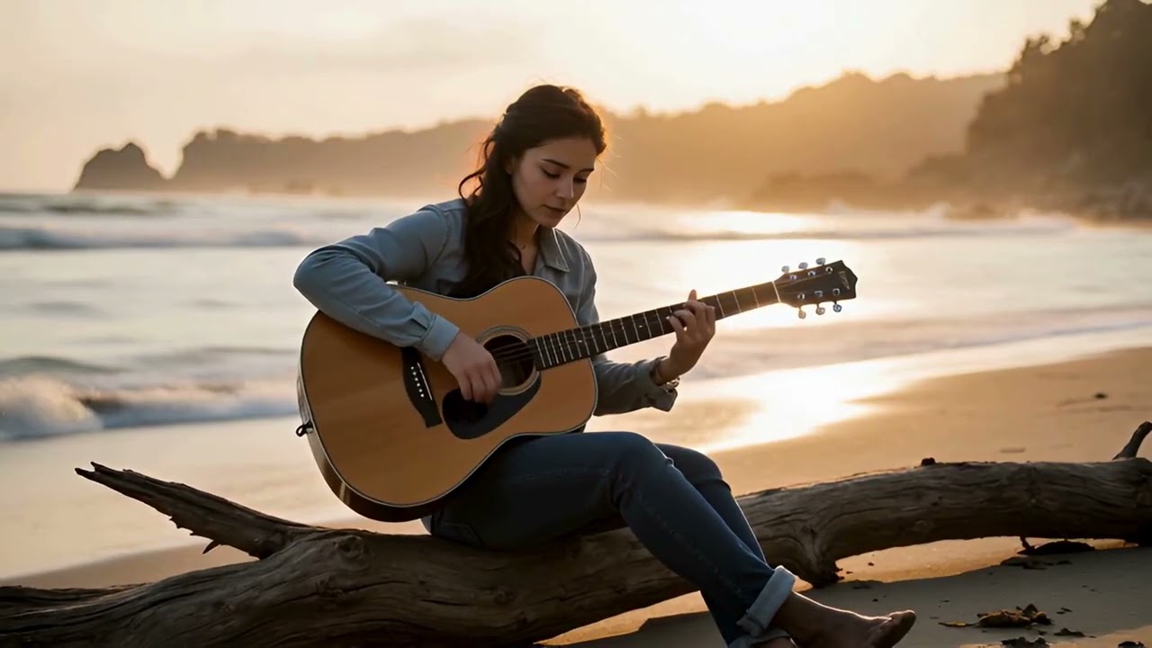 Ocean Serenade: Acoustic Guitar Meditation for Coastal Sunset Vibes