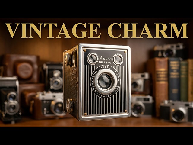 Old‑School Ansco Shur Shot Box Camera — Timeless Design and Film