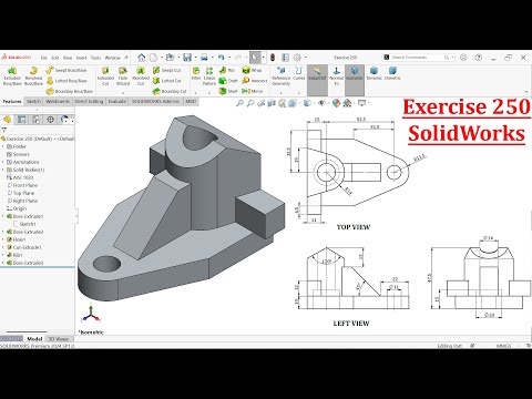 solol ソルオル　solworks model SolidWorks Tutorial For Beginners-Exercise 250 - YouTube