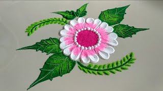 beautiful flower rangoli design for festival 2020