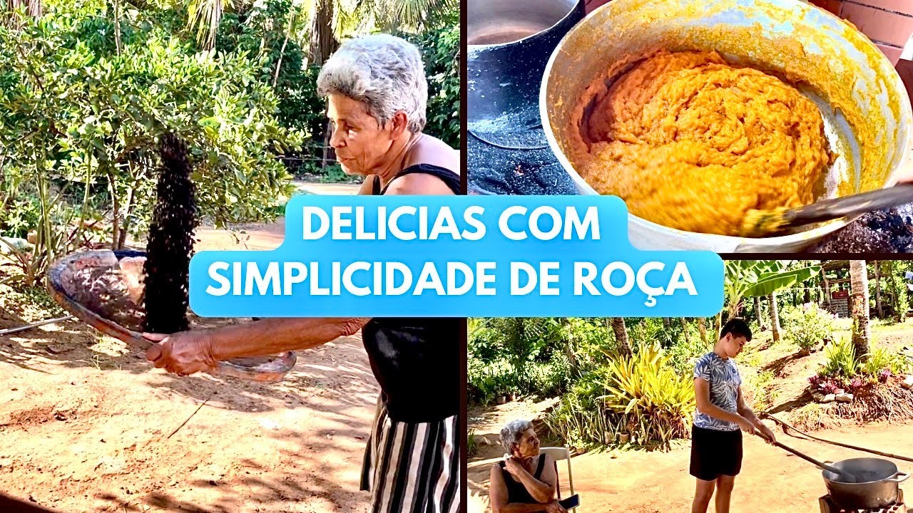 DELÍCIA QUE SÓ A ROÇA TEM/TORRANDO CAFÉ E FAZENDO DOCE DE MANGA NO FOGÃO DE LENHA/VIAGEM NUBIA VIANA