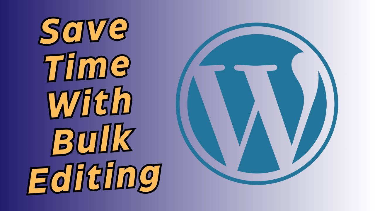 How To Bulk Edit Posts And Pages In Wordpress - YouTube