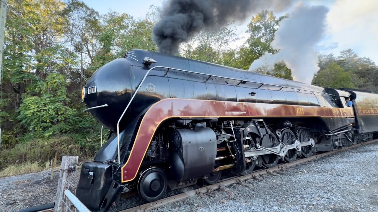 N&W 611 Lady J  at  Swoope  and Goshen, VA. Part 1 Friday Afternoon. 