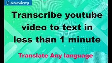 Transcribe youtube video to text in less than 1 minute