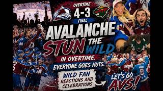 The Colorado Avalanche Eliminate the Wild in Overtime! Everyone Goes Nuts.  (Wild fan reactions)
