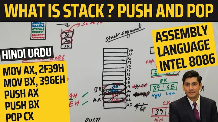 What is Stack? | How to use PUSH POP Instructions | Assembly language | Intel 8086 Microprocessor