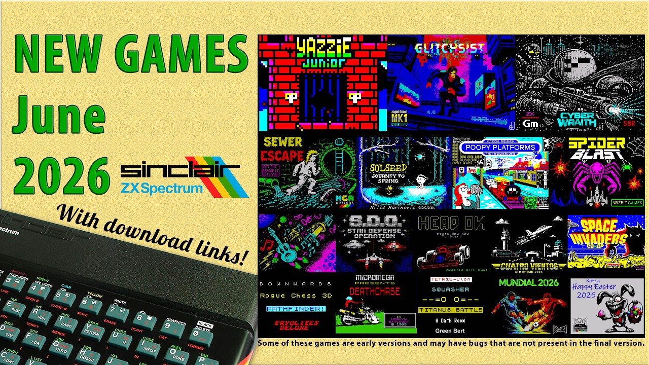 ソフト New ZX Spectrum games from June 2026 - YouTube
