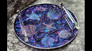#1518 OMG!!! Amazing Resin Tray Using My Ocean & Crushed Velvet Silicone Inlays