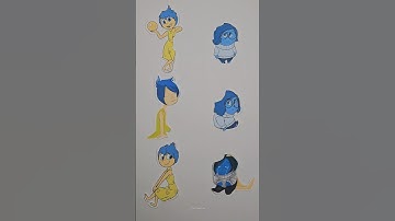 Inside Out 2 Joy and Sadness Paper Matching Craft #shorts #art #insideout2