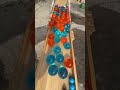 マーブルラン71 marble run 木製ショートコース 美しいボール 手作りコース編