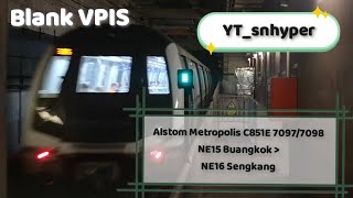 *[Old Edit/Blank VPIS] Alstom Metropolis C851E Set 7097/7098 Ride From NE15 Buangkok - NE16 Sengkang