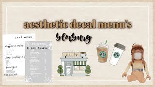 aesthetic cafe menu codes 🍂 part 4! ||Roblox Bloxburg