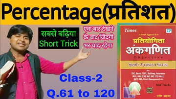 Percentage-2 Sagir Ahmad Book Full Solution | Short Tricks maths by mk madhav Sir |प्रतिशत in hindi