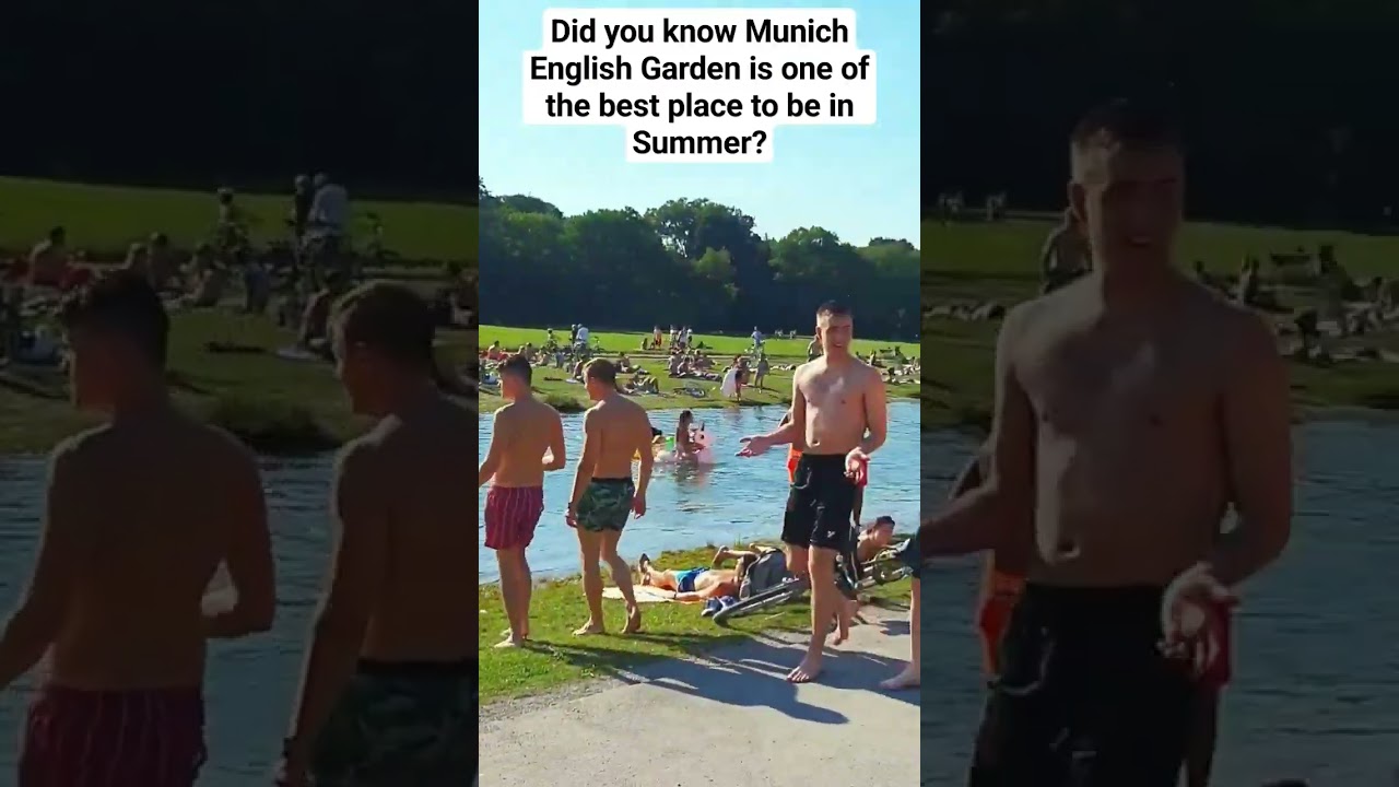 Munich English Garden in Germany one of the largest inner-city parks in the world 