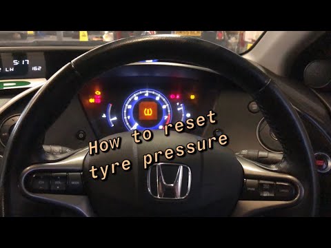 Honda Civic How to reset tyre pressure (2006-2012)