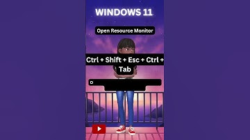 How to Open Resource Monitor in Windows 11 #Windows11 #Shortcuts #Productivity #TechTips