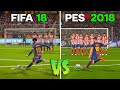 Tendangan Bebas | PES 2018 vs FIFA 18 • Messi, Ronaldo, Neymar Dll